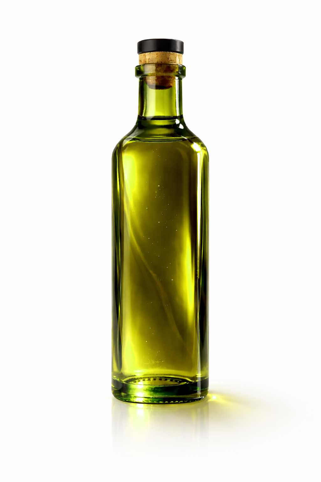 Fresh olive oil bottle